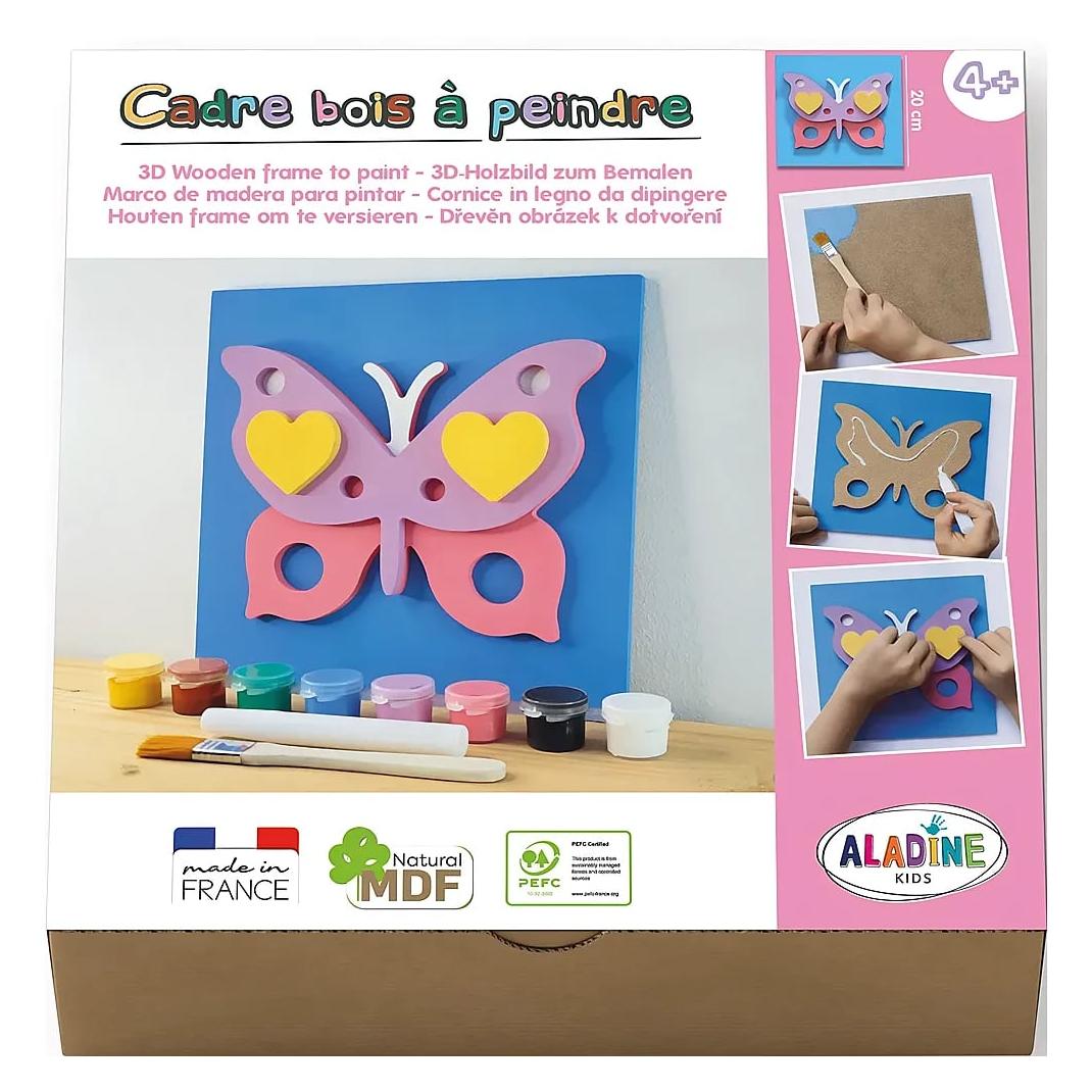 Aladine 3D-Holzbild zum Bemalen Schmetterling (3085490)