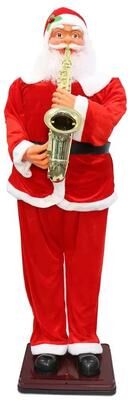 Inspired Finds 70in Life Size Animated Singing Dancing Santa Claus Holiday Display Decoration trumpet