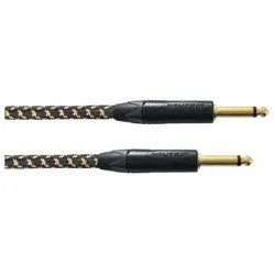Cordial CXI 6 PP-EDITION 25 - 6,0 m, NEUTRIK 2 x Klinke 6,3 mm mono schwarz gold