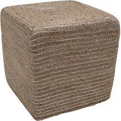byRoom Pouf Silver String, 40 x 40cm, silber