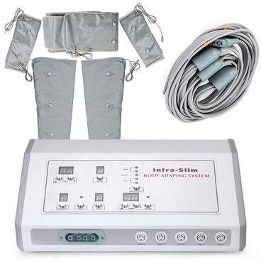 Quick Pick Pro Far Infrared Ray Heating Air Pressure Slimming Suit, Pressotherapy Body Contouring Weight Loss SPA Machine For Detox white