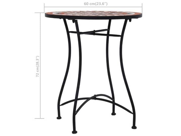 Table Balcon/Terrasse Brun - Magnifique Table de bistro élégante - VENDUE SEULE - mosaïque Marron 60cm Céramique -t697337