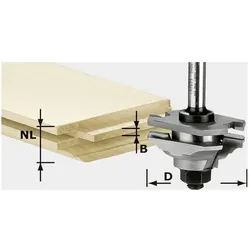 Festool, Fräser, Profil-Federfräser HW S8 D46 x D12-FD