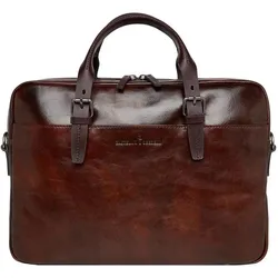 Castelijn & Beerens Rien Aktentasche RFID Leder 41 cm Laptopfach (15.55"), Notebooktasche, Braun