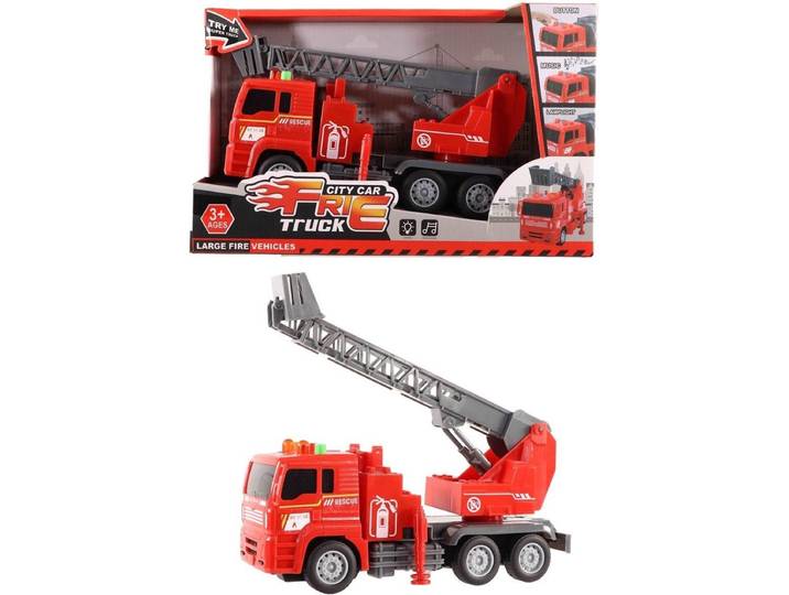 Jono toys b.v. 4081 - Brandweerauto - Licht en geluid - Rood