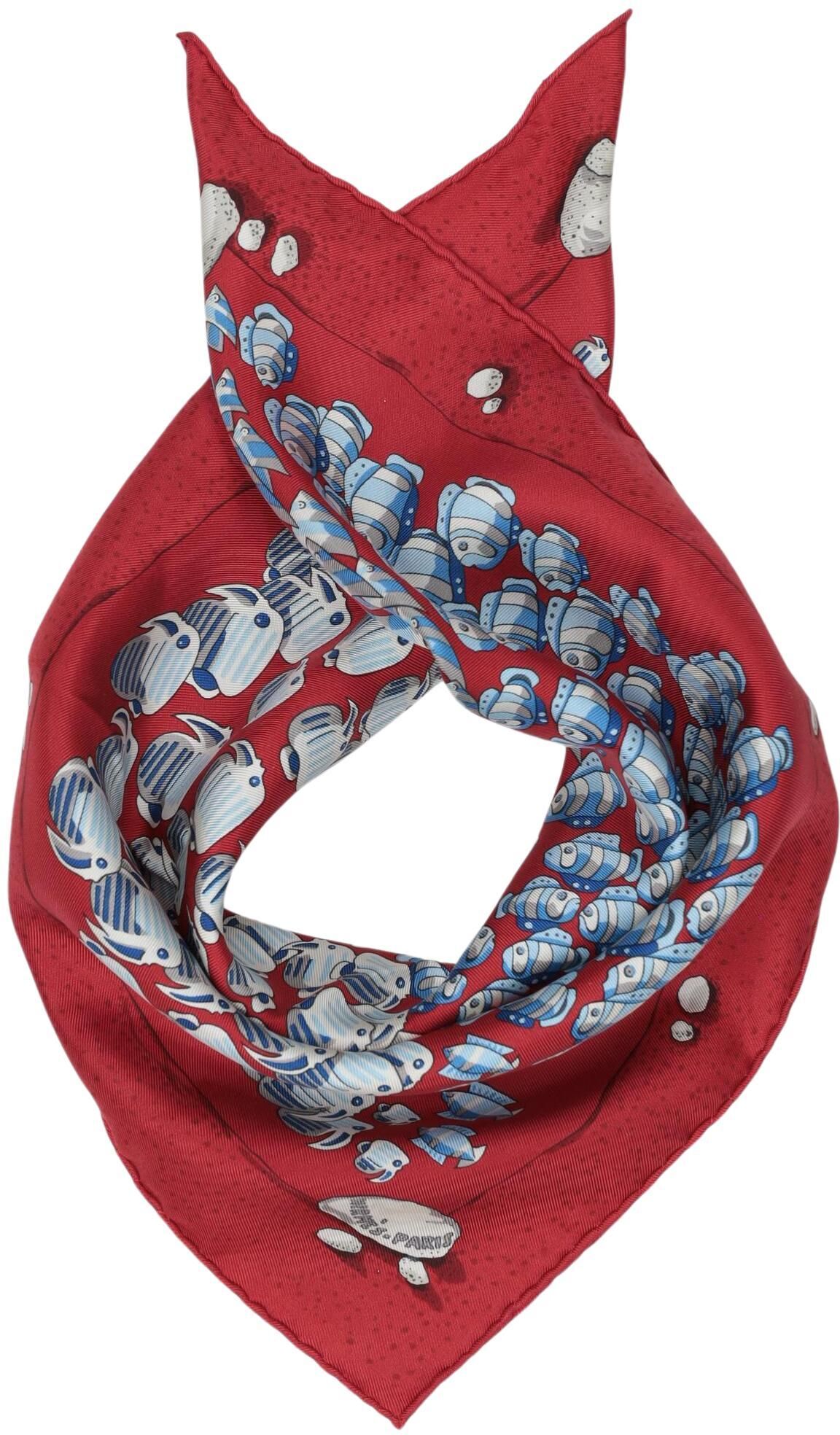 Hermès Damen Schal oder Tuch, Rot, Seide - Second Hand