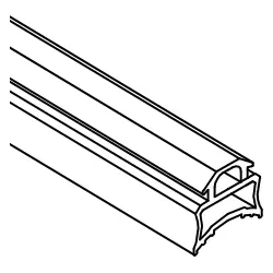 HSK Ersatzteile Dichtprofil horizontal, Favorit, Länge 1.600 mm, Alu Silber-matt, E100076-3-01 E100076-3-01