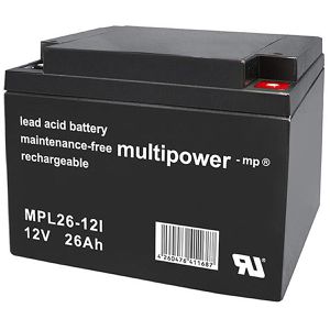 Multipower AGM-Batterie MPL26-12I, 12 V, 26 Ah, M5 Anschluss