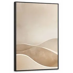 LEINWAND Bilder mit Rahmen - Beige - Natur - Abstrakt - Modern - 60x90