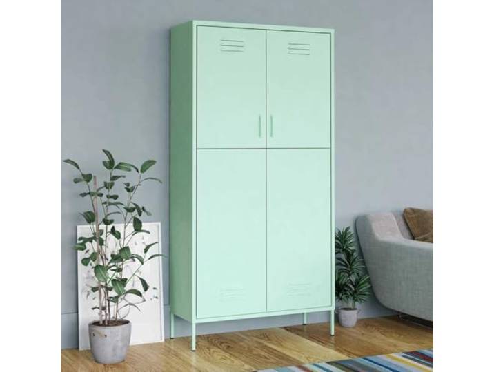 HKLGBVCR Schrank aus Stahl, mintgrün, 90 x 50 x 180 cm