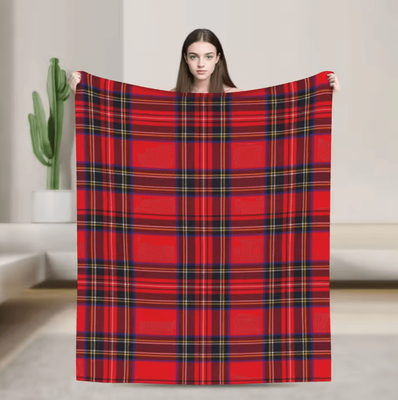 Inspire Curations Royal Stewart Tartan Plaid Soft Fleece Throw Blanket 7 150x125cm 60x50in