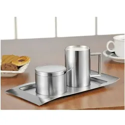 Esmeyer 3-tlg. Milch- und Zucker-Set »WAVE« silber, 26x9.4x14 cm