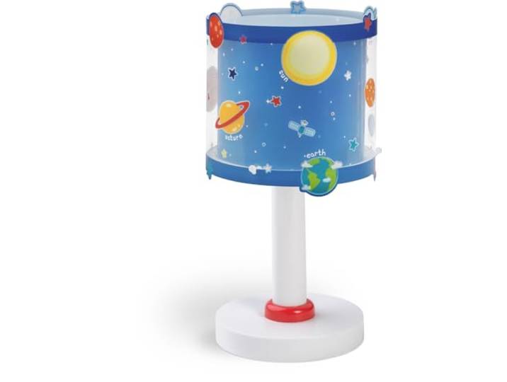 Dalber Kinder Tischlampe Nachttischlampe Nachtlicht Planets Planeten, 41341N, G4-4W LED - Glühbirne enthalten, Blau