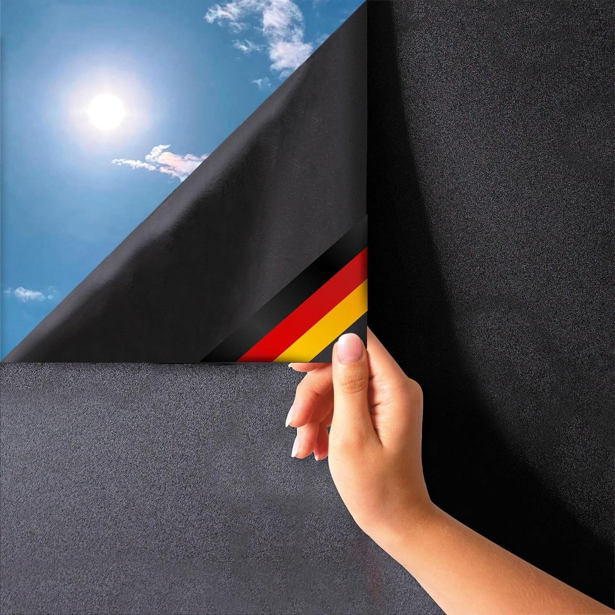 Zelfklevende zwarte privacy raamfolie voor zichtwerende privacy - 0,09 x 2 m