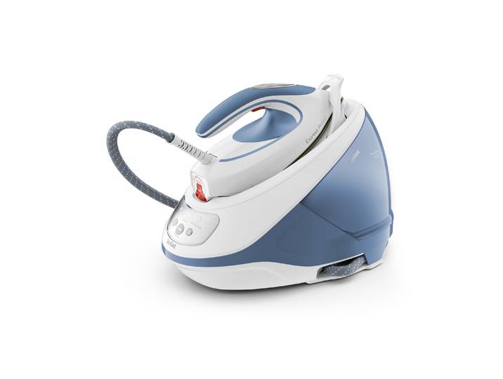 Dampfbügeleisen TEFAL Express Pro , weiss (weiß, blau), B:24,3cm H:29,4cm T:39,8cm, Bügeleisen, Dampfbügeleisen