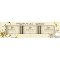 Twinkling Lights 37g Glasvotivkerze 3er Pack
