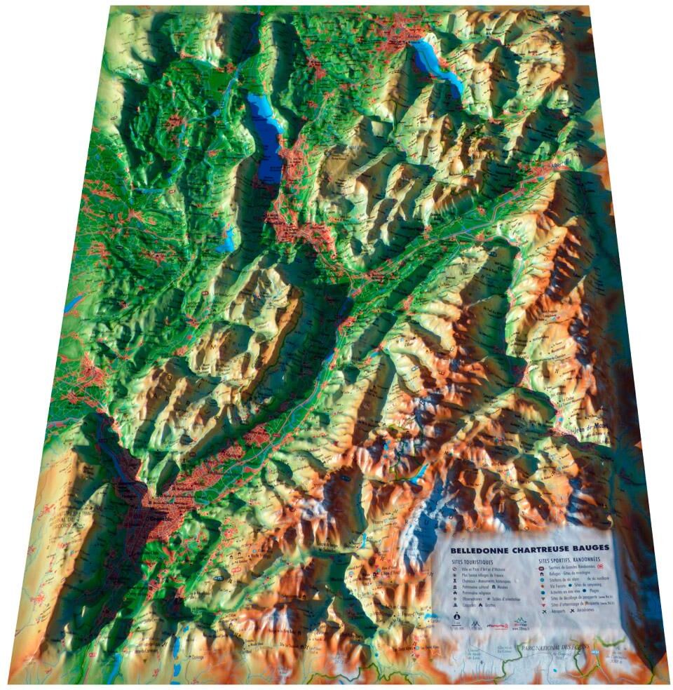 3DMAP  - Bauges-Belledonne-Chartreuse - Carte 3D