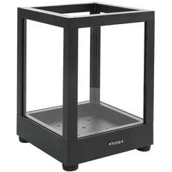 Windlicht Belfort aus Aluminium, 20x20x28 cm - Schwarz