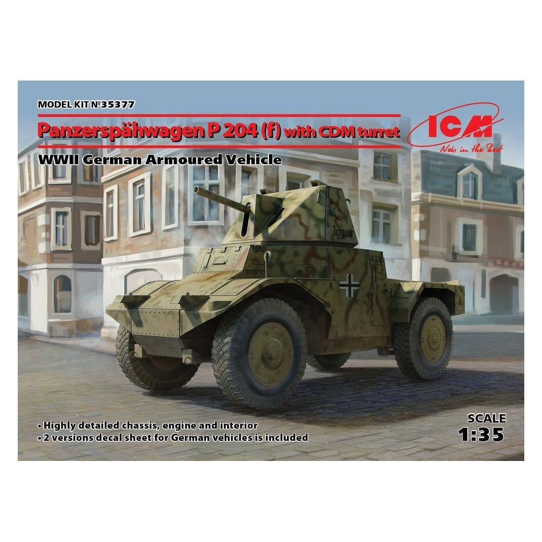 ICM Panzerspähwagen P 204(f)with CDM turret, WWII German Armoured Vehicle (35377)