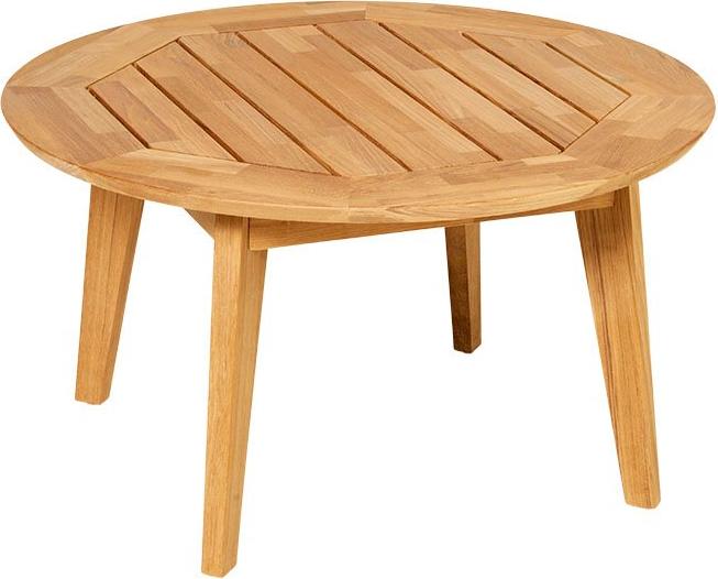 Diana Mosaic Kaffeetisch Rund Durchmesser 80 cm aus Teakholz Natur