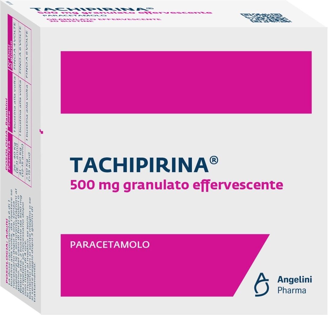 Angelini Acraf Tachipirina 500 mg 20 bustine granulato effervescente