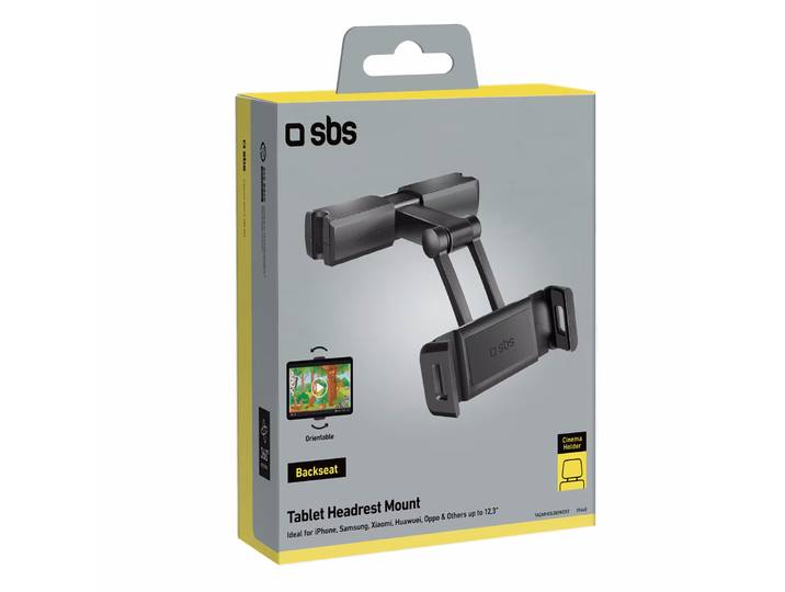 sbs Headrest holder for tablets from 4.7 to 12.3 Tablet-Halterung – Android Tablet Zubehör – schwarz