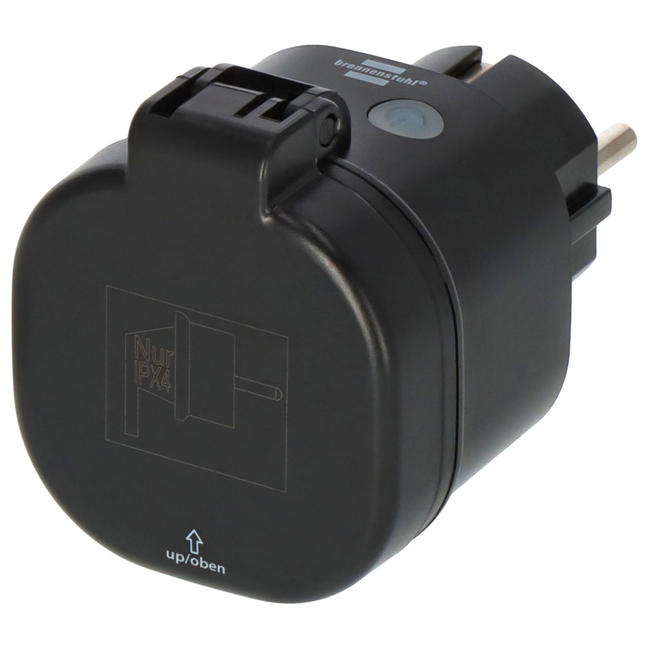 0.00m Brennenstuhl WLAN Steckdose Schwarz 1 (1294860100)