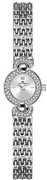 Everyday Crate BS Bee Sister FA1841 Vintage Womens Watch Rhinestone Bracelet Watch Elegant Quartz Dress Watch silver