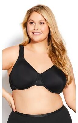 Plus Size Women's Smooth Caress Bra by Avenue Body in Black (Size 38 D)