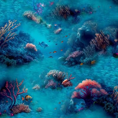 Arthouse Orlena Blue Under The Sea Wallpaper