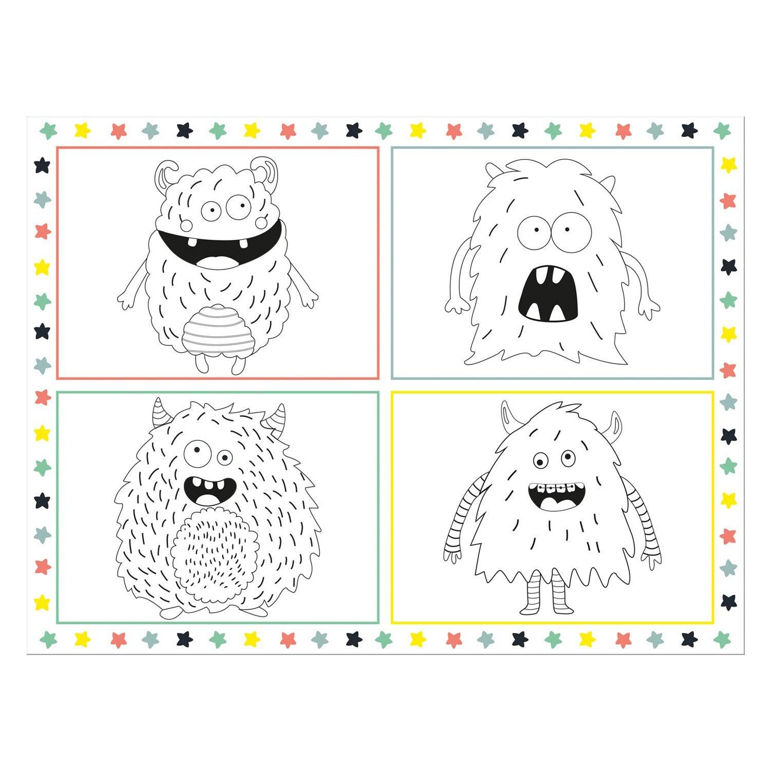 Folat Malvorlage Tischset Monster Bash, 6tlg. (68340)