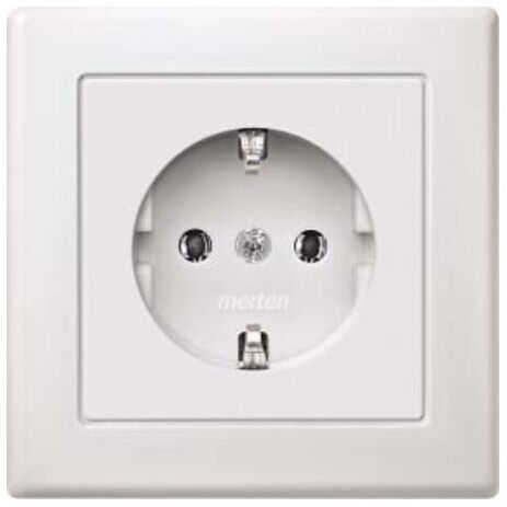 Merten SCHUKO-Steckdose pws volle Abdeckplatte MEG2301-1619)