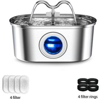 Uplifted Finds Lumina Flow 3.2L Stainless Steel Pet Fountain filter Element Set
