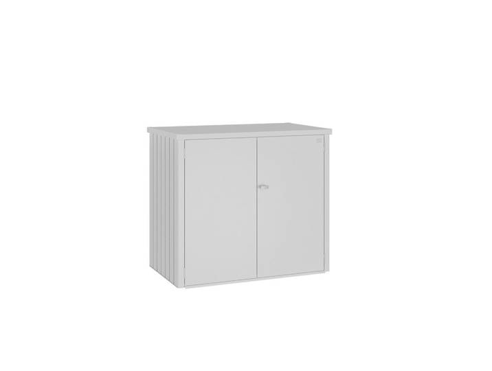 Biohort Mülltonnenbox, Silberfarben, Metall, 147x129x88 cm, Gartenzubehör, Geräteschuppen