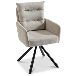 2er-Set BOOOM Stuhl Lincoln Stoff Beige