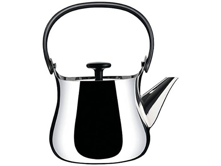 Alessi Cha NF01 - Théière Design en Acier Inoxydable et Résine Thermoplastique\, polie