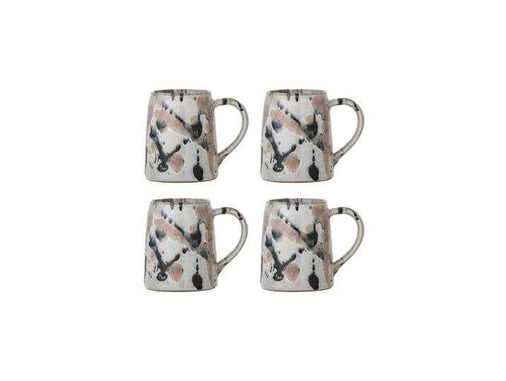 Mugs (Lot de 4) en grès multicolore Winnie