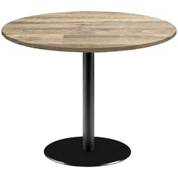 RestooTab - Tisch Rome XL Ø120cm Dekor alter Holzboden