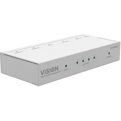 Vision TECHCONNECT HDMI 1:4-VERTEILUNGSVERSTÄRKER Splitter für professionelle Anwendungen. HDMI 1.4a, Switch Box