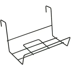 Saturnia Balkon-Pflanzgefäßständer aus plastifiziertem Stahl, schwarz, 41x18 cm.