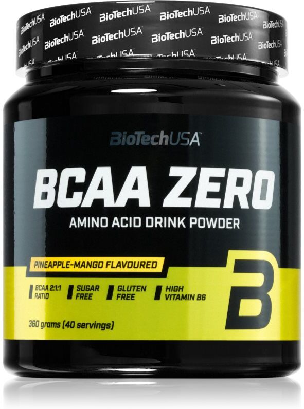 BioTechUSA BCAA Zero poudre avec acides aminés saveur Pineapple & Mango 360 g