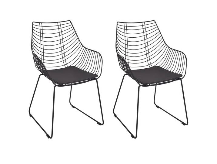 STUHL 2er-Set Metall Schwarz Annapolis
