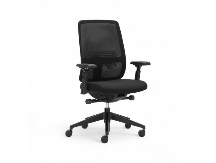 Bürostuhl Haworth Lively Comforto mit 3D Armlehnen, Schwarz/Schwarz, Neu, Ergonomischer Stuhl - ideal für flexibles Arbeiten
