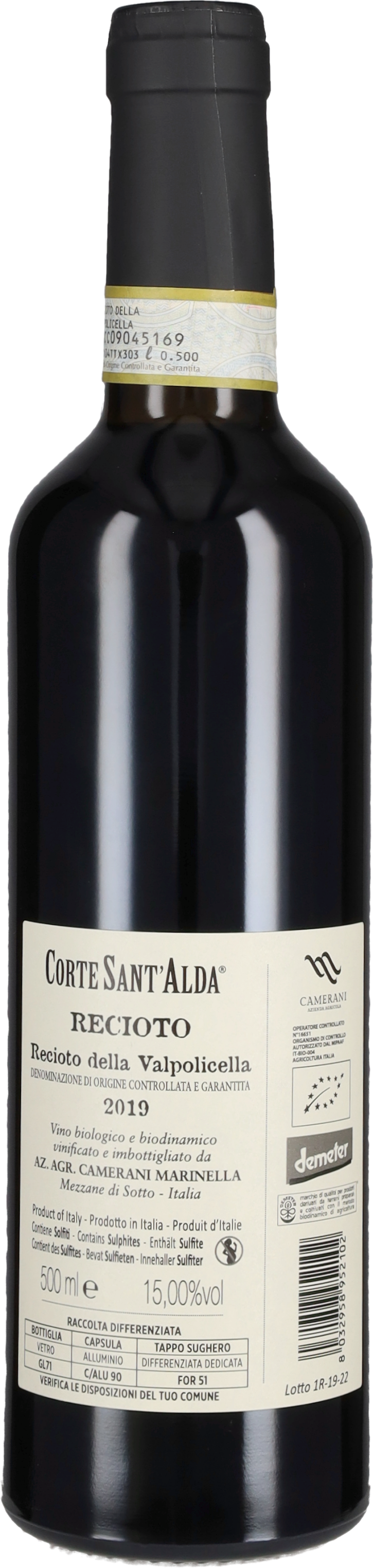 Recioto della Valpolicella Camerani - Corte Sant'Alda 2021 - 50cl