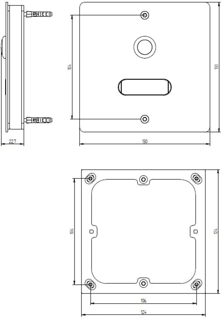 Grothe Etagenplatte V2A 501 ETA AP Edelstahl gebürstet (55501)