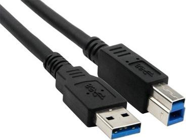 Hamlet XCU320ABMM USB 3.2 Gen 1 Kabel, USB A naar USB B, 2 meter, zwart