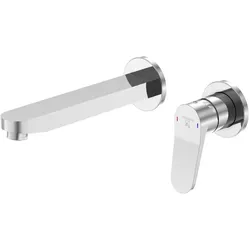 Steinberg, Duscharmatur + Badewannenarmatur, Serie 340 Wand-Waschtischarmatur, Ausladung 200mm, für UP-Einbaukörper