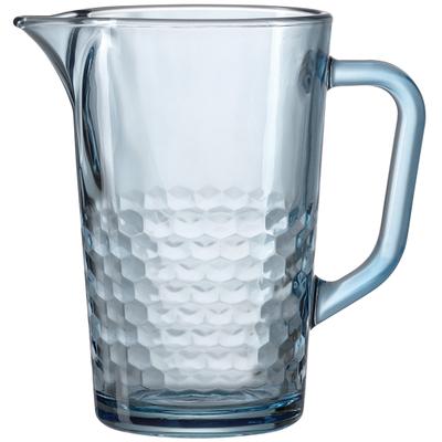 Wasserkrug RITZENHOFF & BREKER "Favo", blau, B:18cm H:18,5cm Ø:12cm, Glas, Karaffen, Spülmaschinengeeignet, Fassungsvermögen: 1,2 Liter