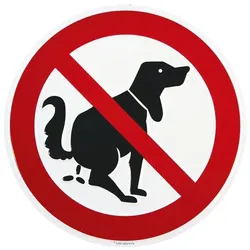 Safety Marking Verbotsschild »Hier kein Hundeklo« 20.0 cm Aluminium / geprägt 1 Stück