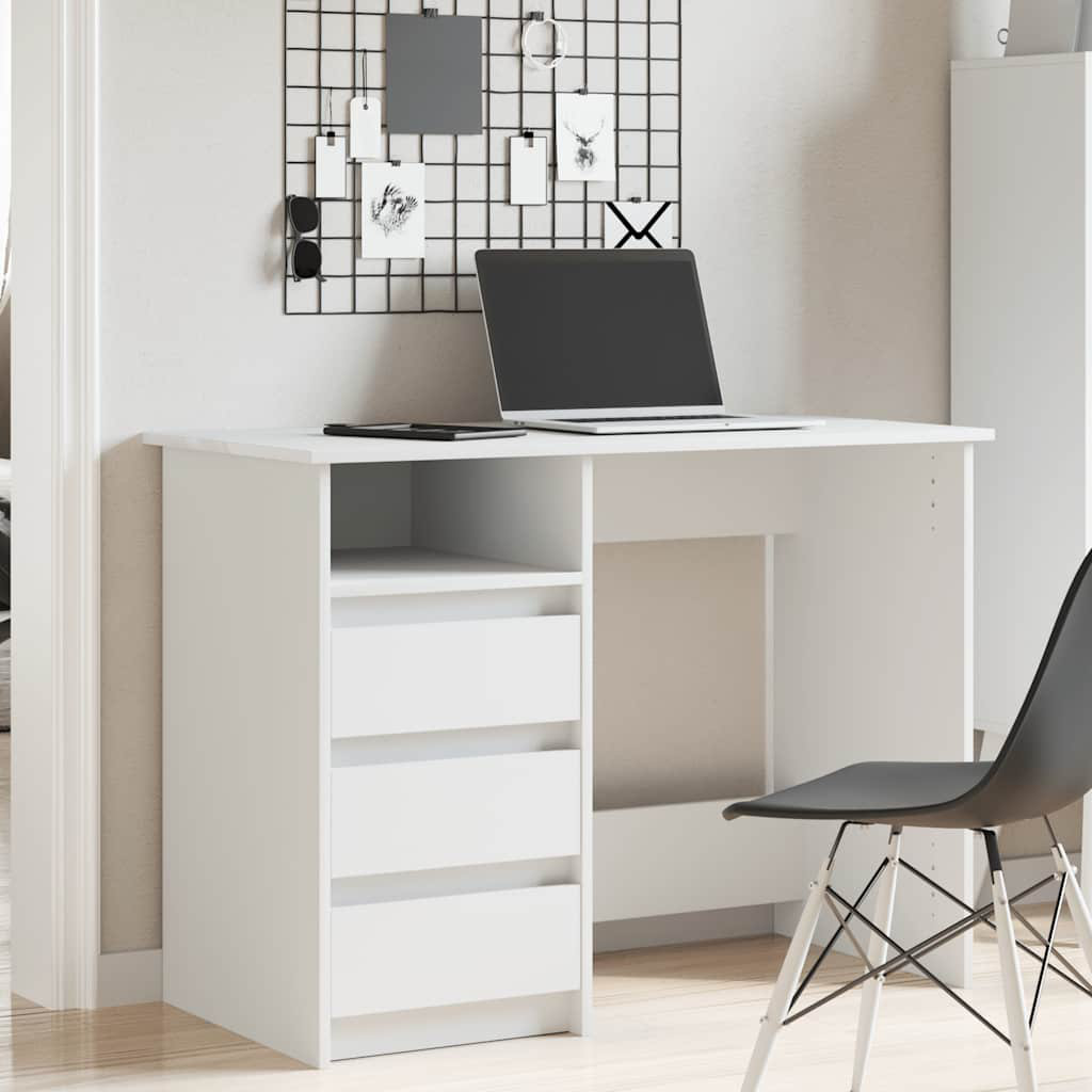 17 Stories Socher Writing Desk White